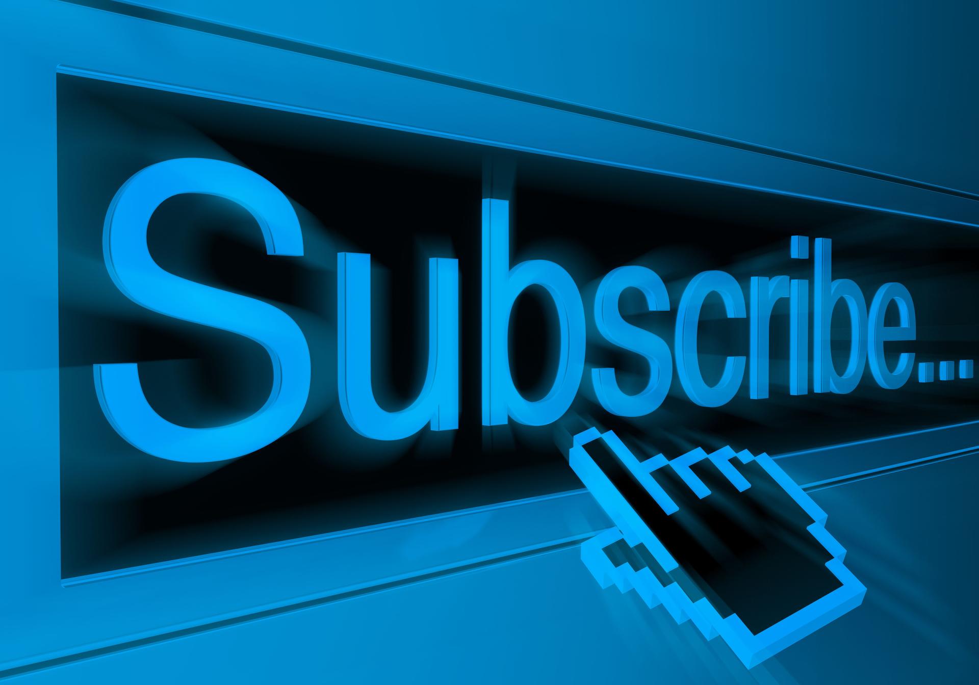 Subscribe text on web address bar